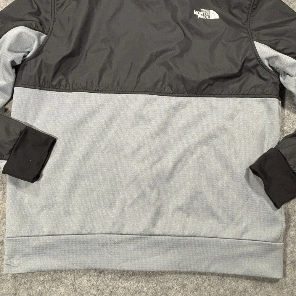 North Face Jacket Mens L Gray Black Full Zip Hoodie Hiking Gorpcore Outdoor